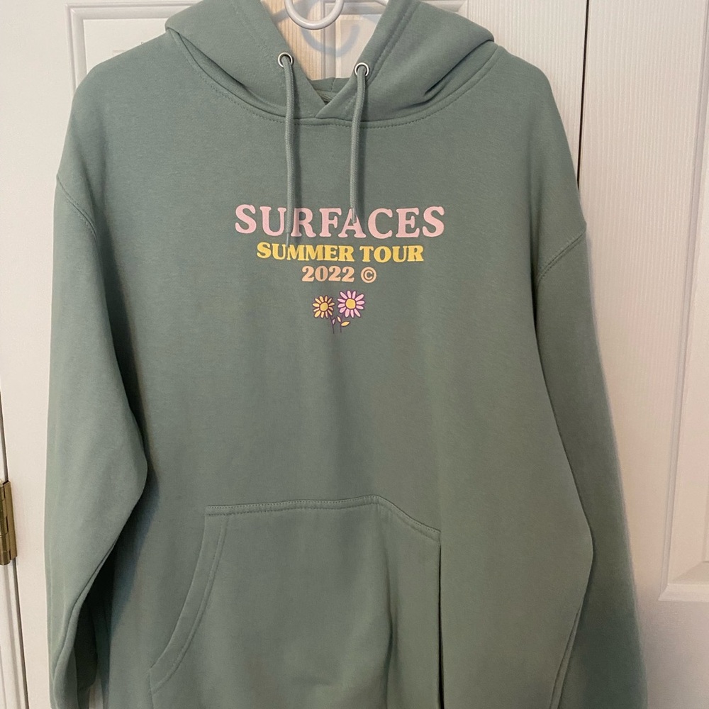 Surfaces with Forrest Frank Sage Green Hoodie with Tour Print